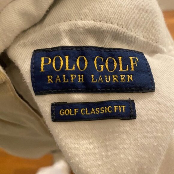 Polo Golf Ralph Lauren Pants Mens 35x32 Khaki Golf Classic Fit Cotton Stretch - Picture 15 of 16